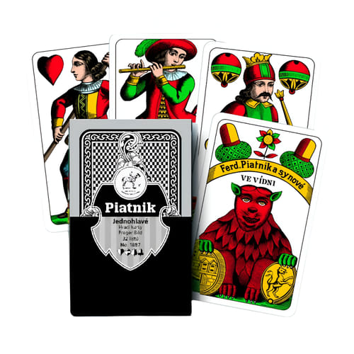 Hrací karty Mariáš, jednohlavé