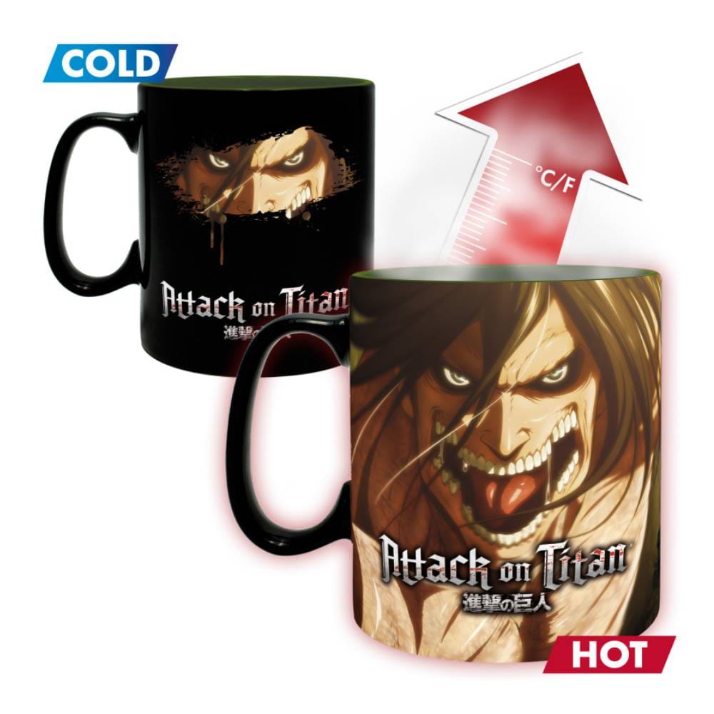 Hrnček Attack on Titan, meniace sa