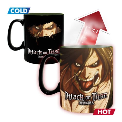 Levně Hrnek Attack on Titan, měnící se