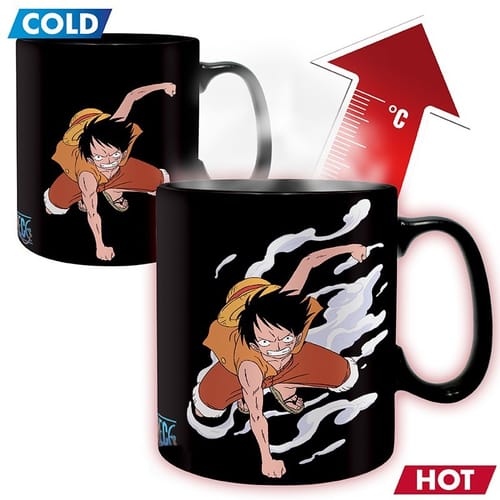 Levně Hrnek One Piece - Luffy & Ace, měnící se