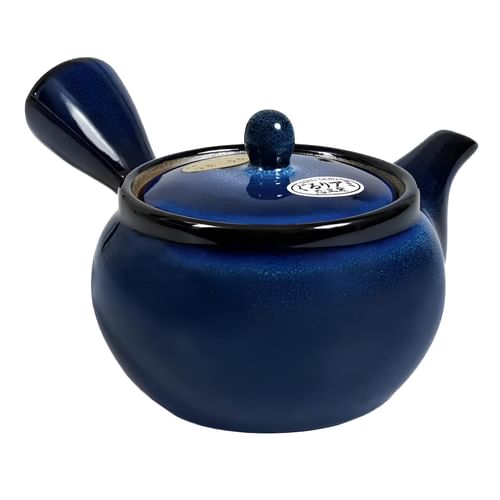 Japonská čajová kanvička Kyusu, modrá Japonská čajová kanvička Kyusu, modrá