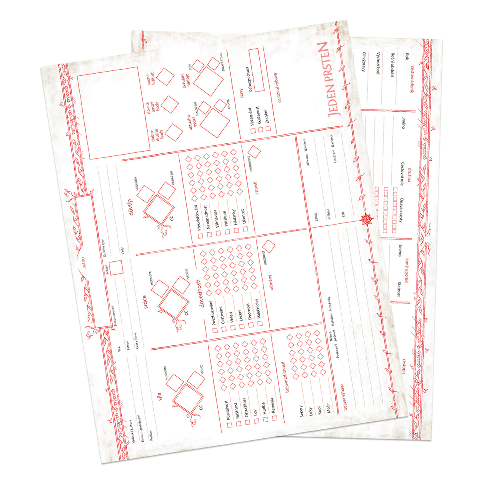 Jeden prsten - hra na hrdiny: Deník postavy