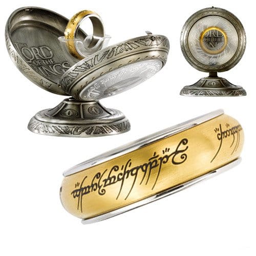 Prsteň moci - pozlátený, so strieborným okrajom