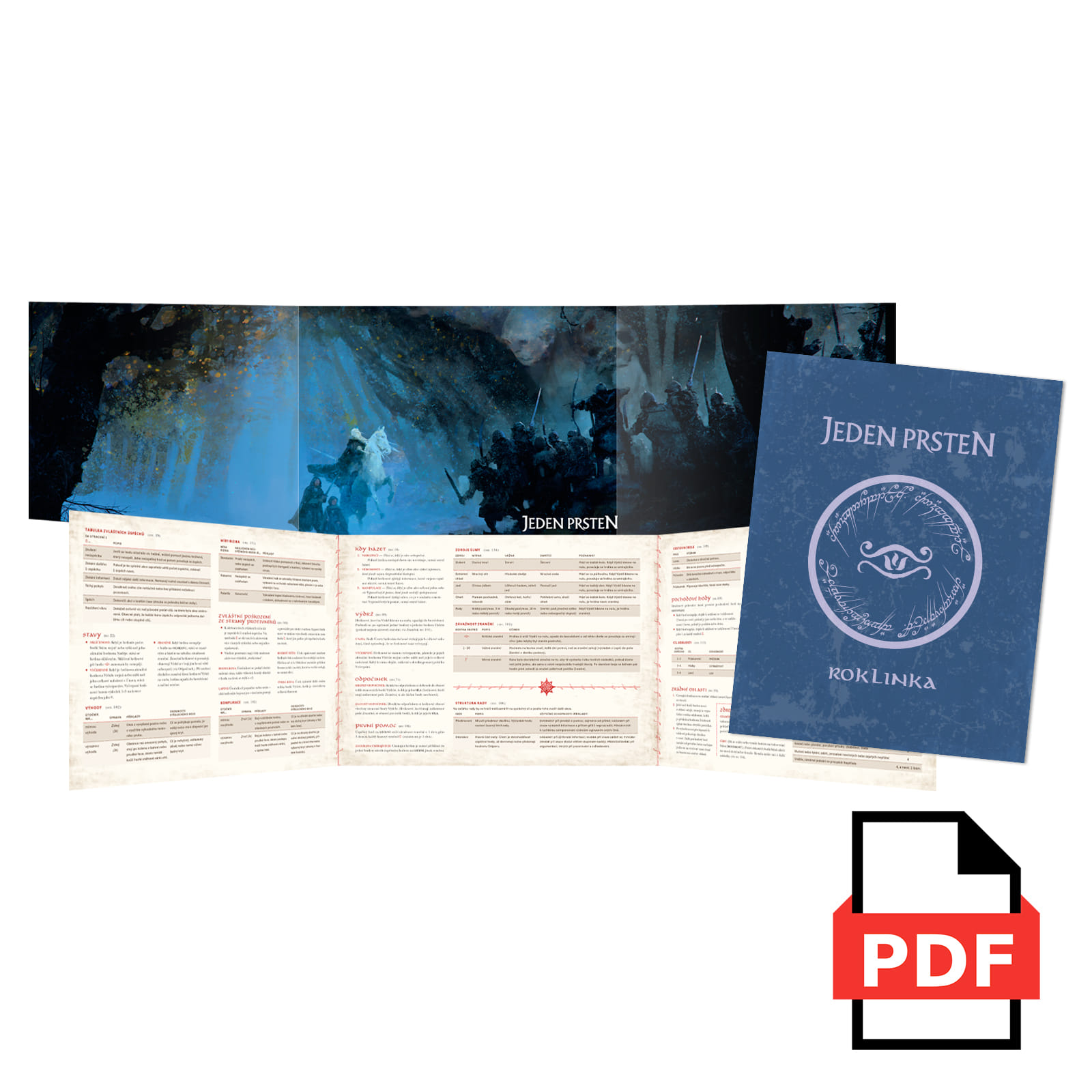 Jeden prsten RPG: Vypravěčova zástěna a pojednání o Roklince PDF verze