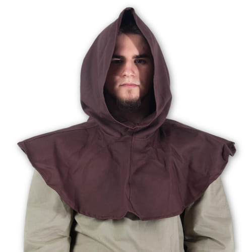 Bavlněná kápě, barva hnědá