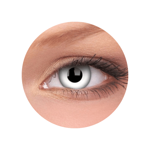 Kontaktné šošovky Crazy Lens - Biela - nedioptrické jednodňové (2 šošovky) Kontaktné šošovky Crazy Lens - Biela - nedioptrické jednodňové (2 šošovky)