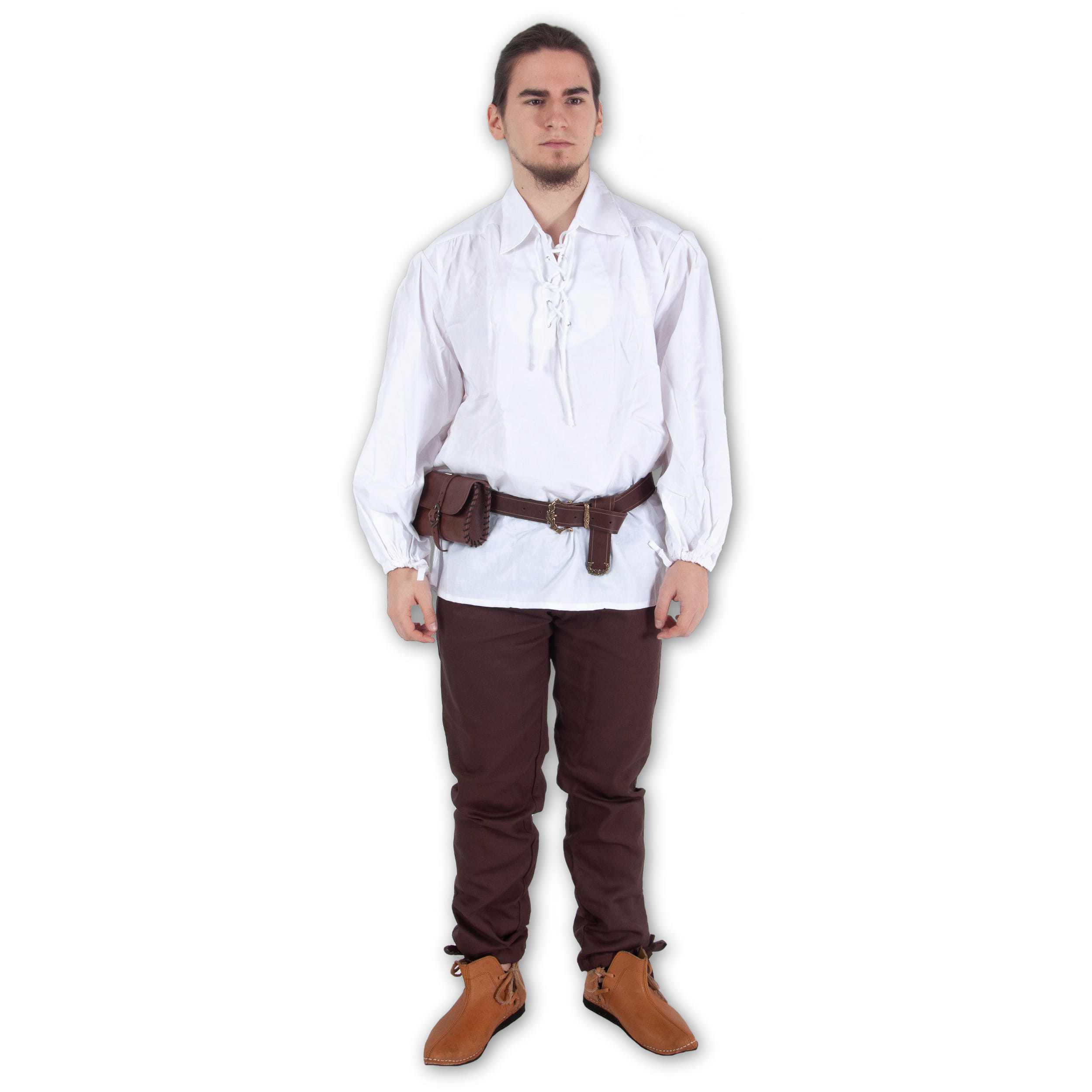 Bavlnená mušketierska košeľa - biela