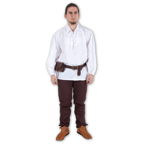 Levně imago Bavlněná mušketýrská košile - bílá