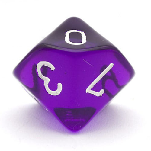 Kostka k10 průsvitná, barva červená