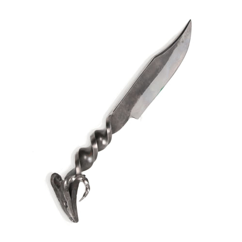 kovaný nôž zdobený kovaný nôž zdobený