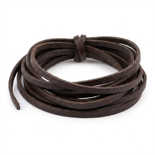Kožená šňůrka, barva hnědá