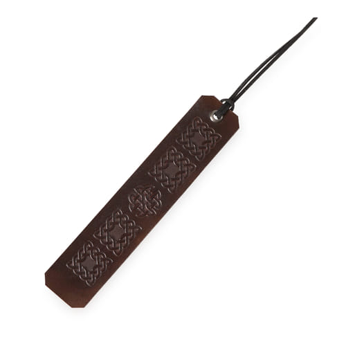 Kožená záložka s keltskými uzlami Kožená záložka s keltskými uzlami