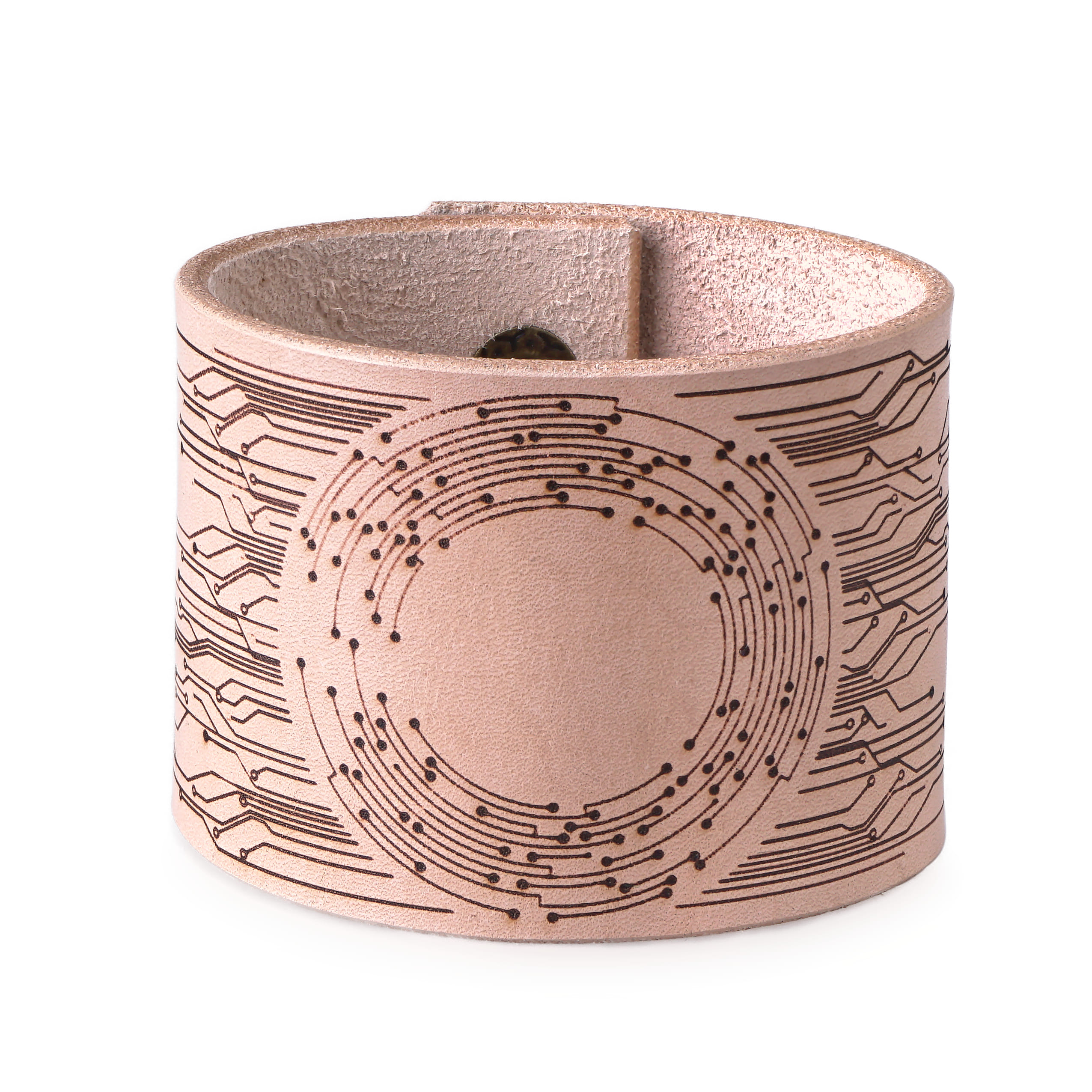 Kožený náramok Cyberpunk - široký