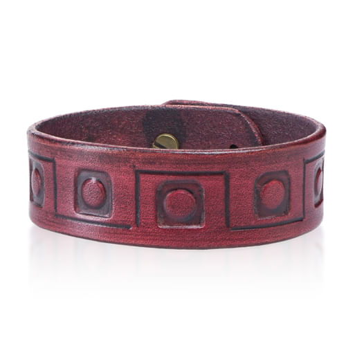 Kožený náramok Labyrint - vínový Kožený náramok Labyrint - vínový