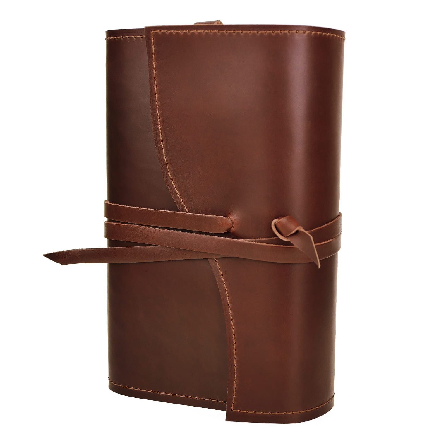 Kožený obal na knihu, hnedý