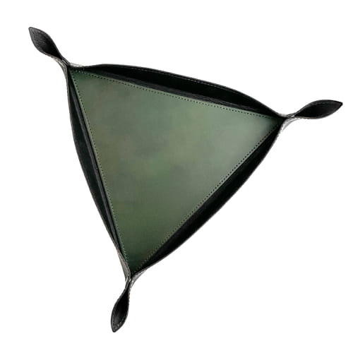 Levně imago Kožený trojúhelníkový Dice Tray, barva červená