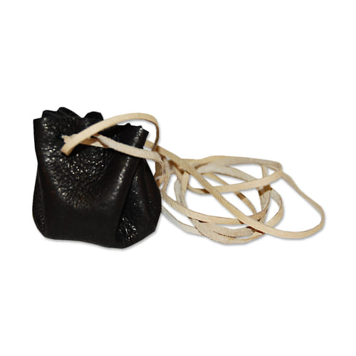 Kožený váček drobný, barva černá