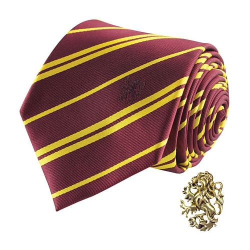 Kravata Harry Potter s odznakem - Nebelvír