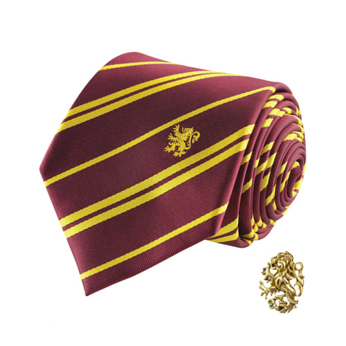 Levně Kravata Harry Potter s odznakem - Nebelvír
