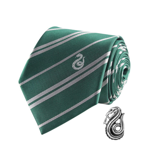 Levně Kravata Harry Potter s odznakem - Zmijozel