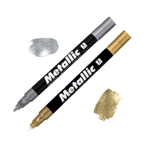 Levně Lakový fix Centropen - Metalický, barva stříbrná