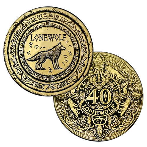 Limitovaná pamätná minca Lone Wolf - 40 rokov Limitovaná pamätná minca Lone Wolf - 40 rokov