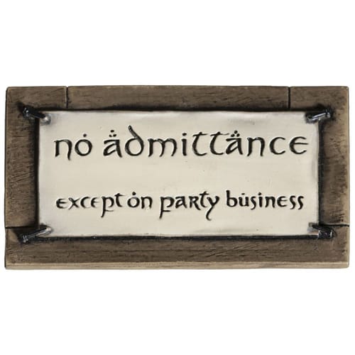 Magnetka Pán prsteňov - No Admittance Magnetka Pán prsteňov - No Admittance