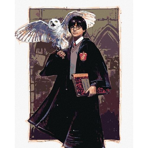 Obrázok Zuty Malování podle čísel - Harry Potter a Hedvika v Bradavicích