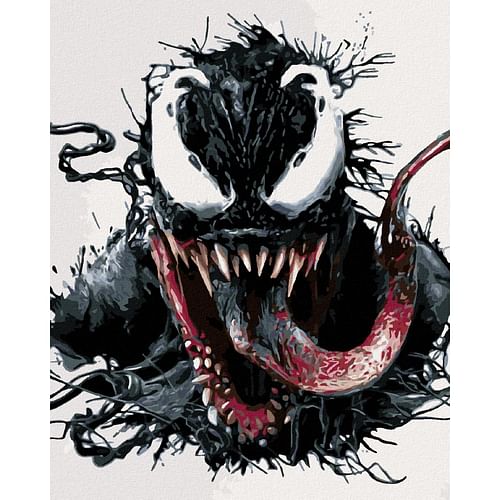 Obrázok Zuty Malování podle čísel - Venom na bílém pozadí