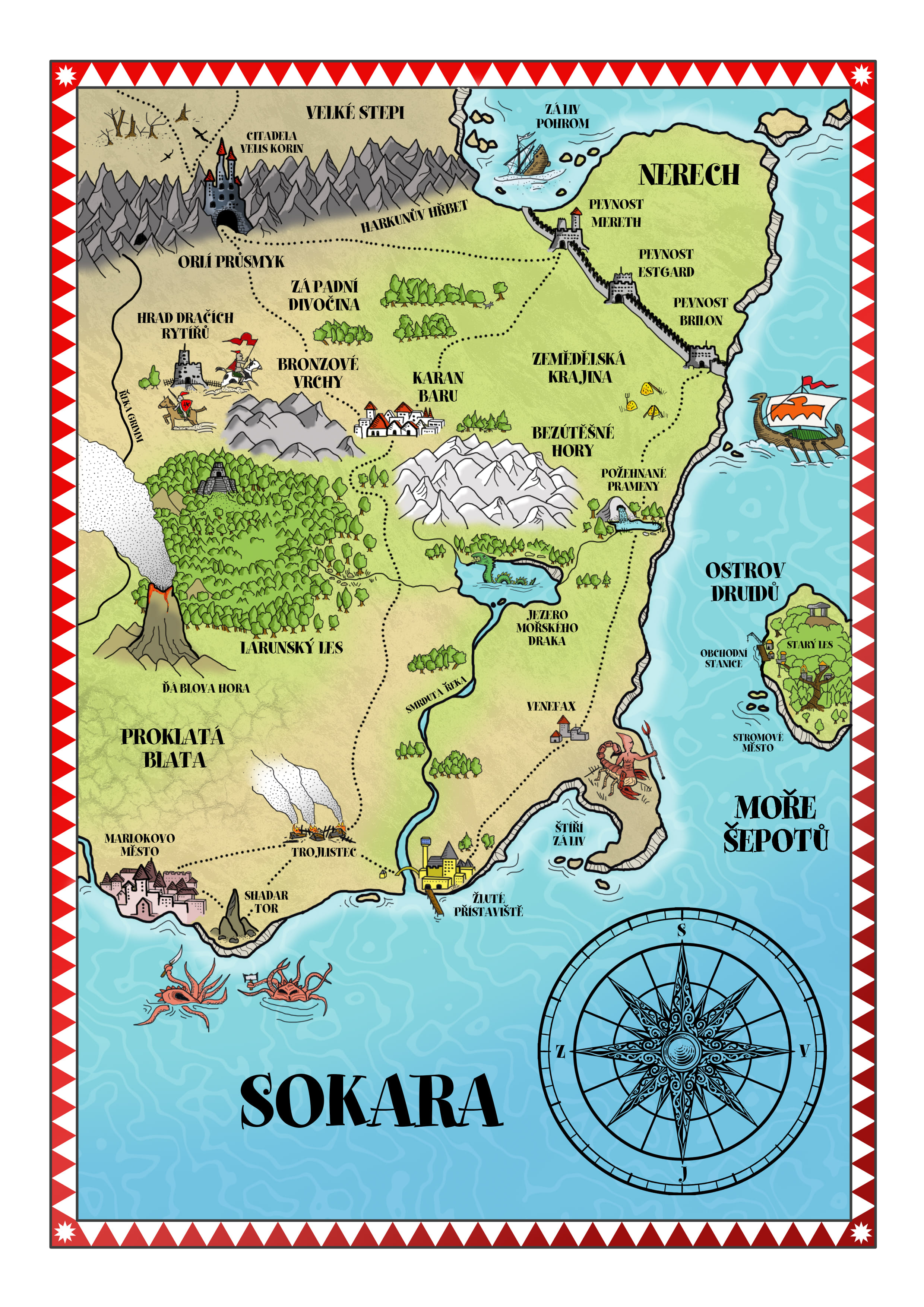 Mapa Bájné země: Válkou zmítané království