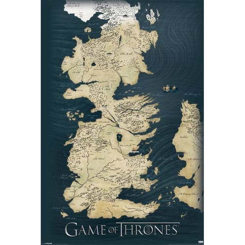 Mapa Game of Thrones - Hra o tróny Mapa Game of Thrones - Hra o tróny