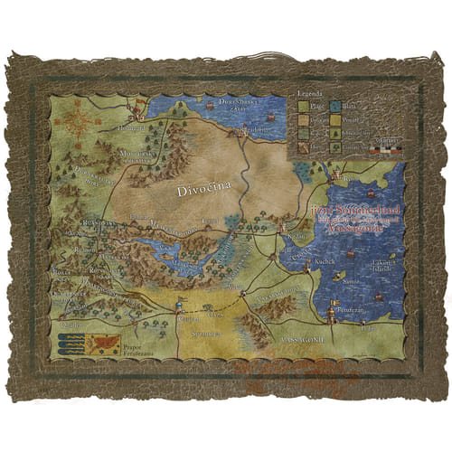 Mapa Južný Sommerlund Mapa Južný Sommerlund