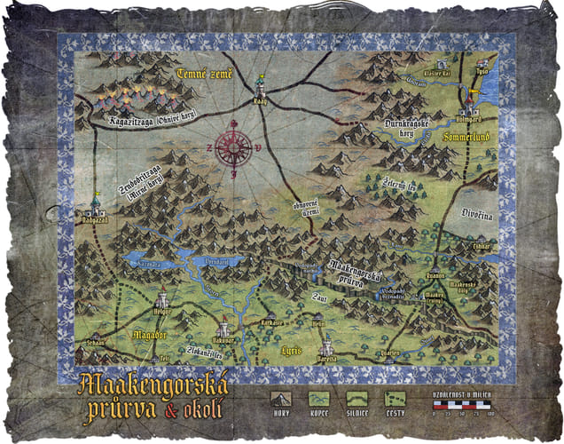 Mapa Maakengorskej priervy a okolie Mapa Maakengorskej priervy a okolie