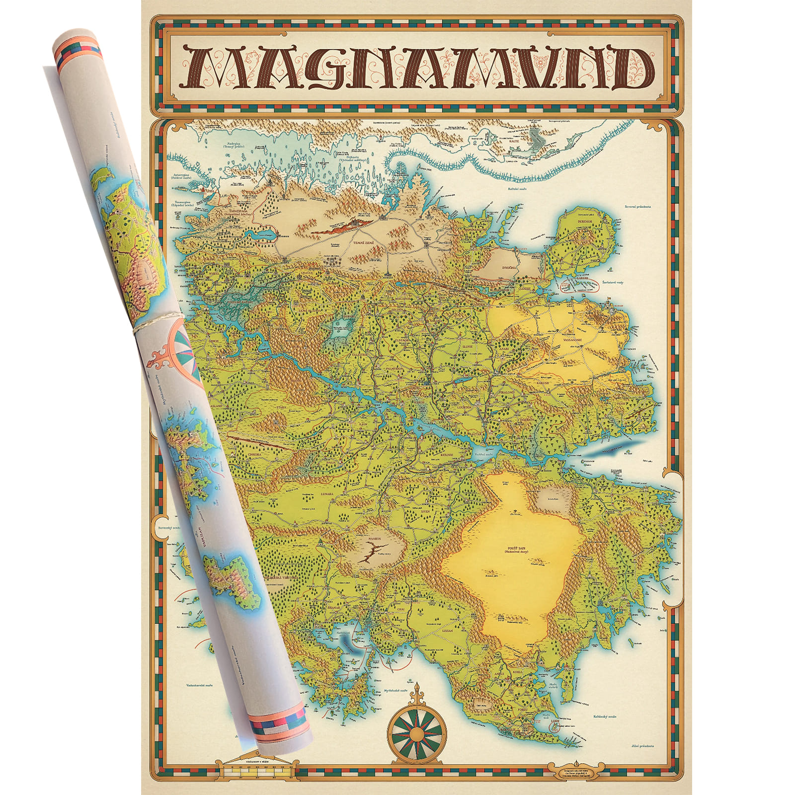 Mapa Magnamund - plagát