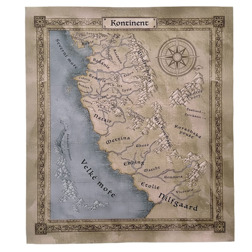 Levně imago Mapa na plátně Zaklínač: Hra na hrdiny