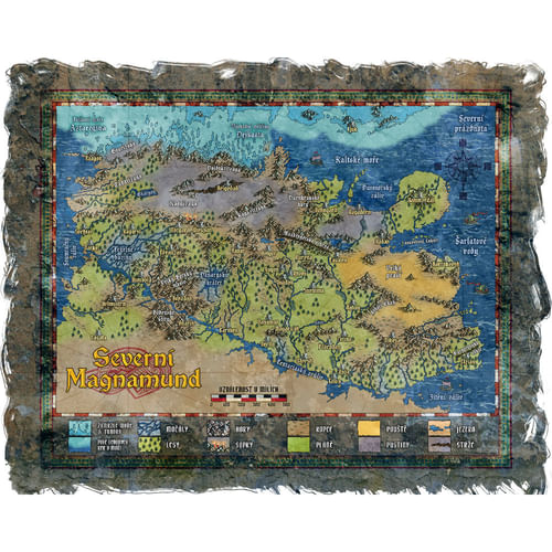 Mapa Severného magnamundu Mapa Severného magnamundu