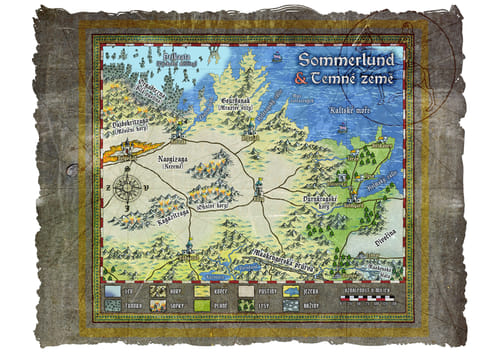 Levně Mytago Mapa Sommerlundu a Temných zemí