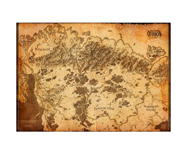 Mapa sveta Domovina - kráľovstvo Othion Mapa sveta Domovina - kráľovstvo Othion