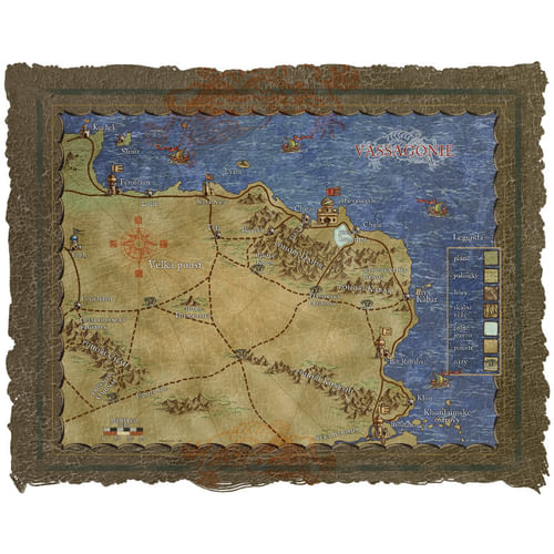 Mapa Vassagónie Mapa Vassagónie