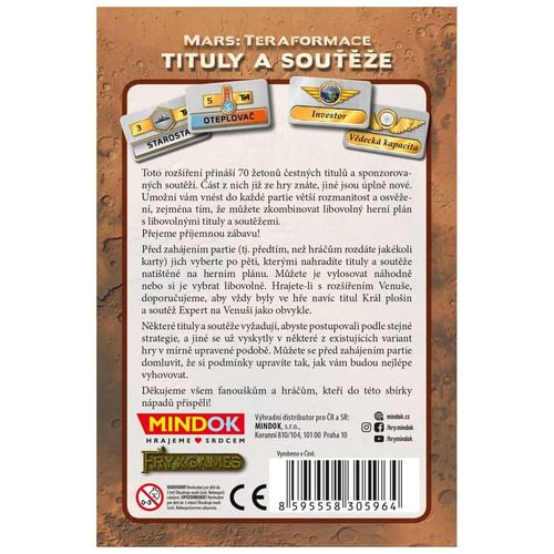 Mars: Teraformácia - Tituly a súťaže Mars: Teraformácia - Tituly a súťaže
