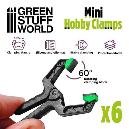 Obrázok Green Stuff World Mini hobby clamps, 6 ks