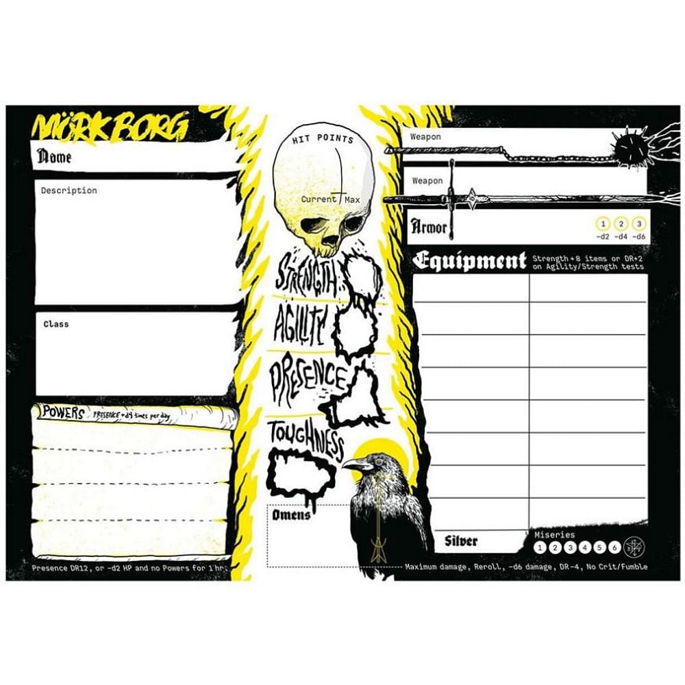 MÖRK Character Sheet Pad imago.cz