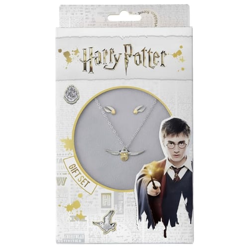 Levně Náhrdelník a náušnice Harry Potter - Zlatonka
