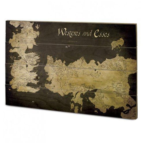 Nástenný drevený obraz Games of Thrones - Westeros a Essos Nástenný drevený obraz Games of Thrones - Westeros a Essos