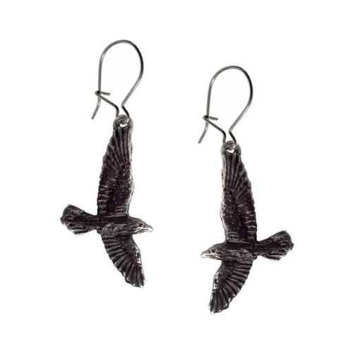 Náušnice Čierny krkavec Náušnice Čierny krkavec