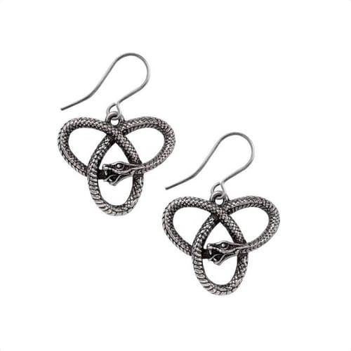 Levně Náušnice Hadí triquetra