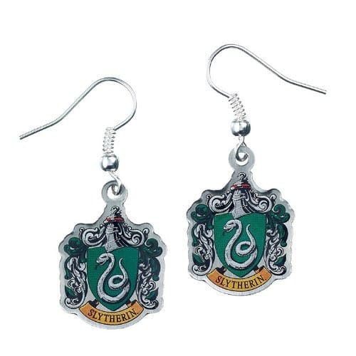 Levně Náušnice Harry Potter - Zmijozel (stříbrná barva)