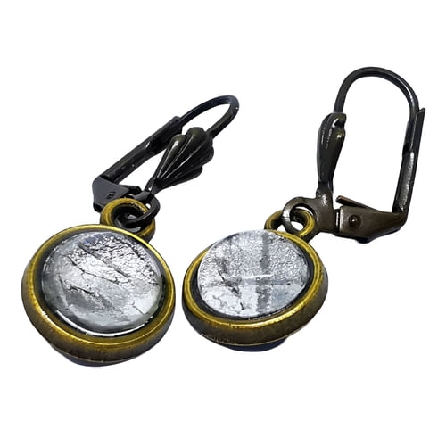 Aletajské meteoritové náušnice - starožitné zlato Aletajské meteoritové náušnice - starožitné zlato