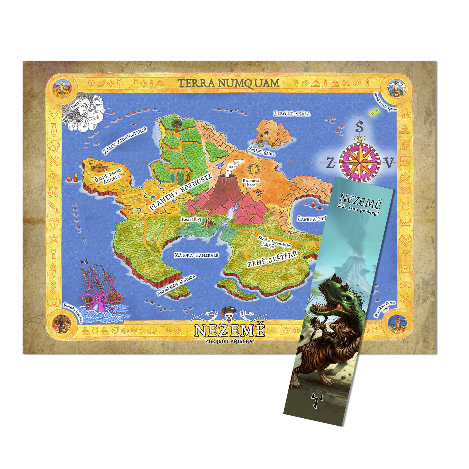 Mapa a záložka Nezemě: Zde jsou příšery