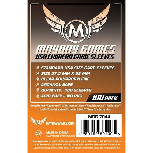 Obaly na karty 57,5 x 89 mm (Mayday) Obaly na karty 57,5 x 89 mm (Mayday)